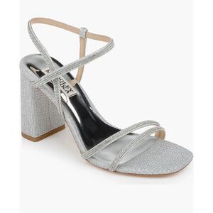 Badgley Mischka Collection Rebekah Block Heel Sandal in Silver